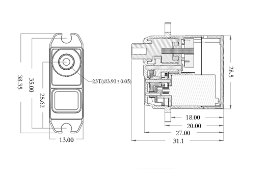 Bcato-S3054-17g-Metallgetriebe-Digitalservo-mit-Duplex-Lager-und-FUT--JR-Stecker-fuumlr-RC-Flugzeuge-1900771-7